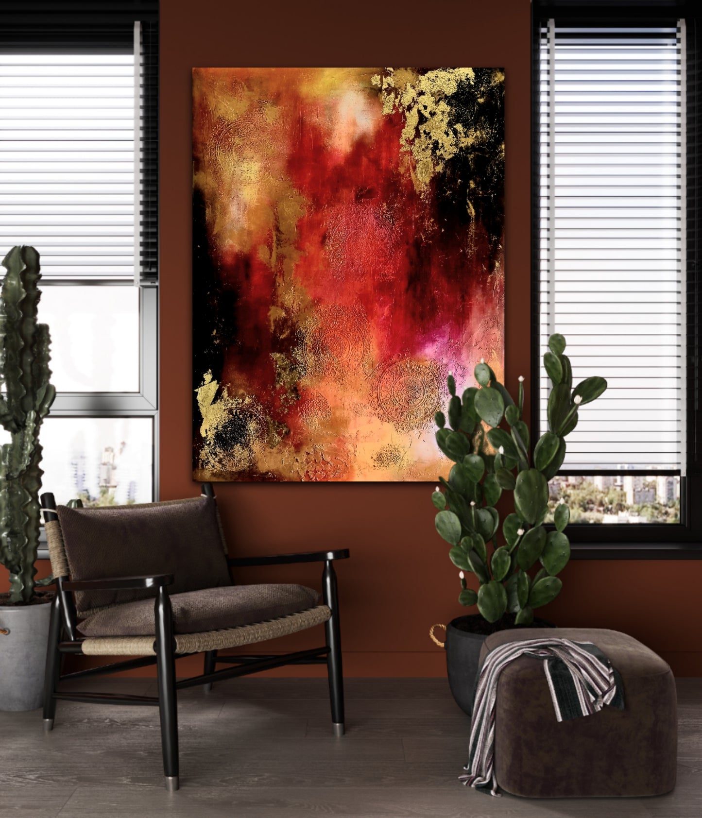 Colours of Asia. Large canvas.