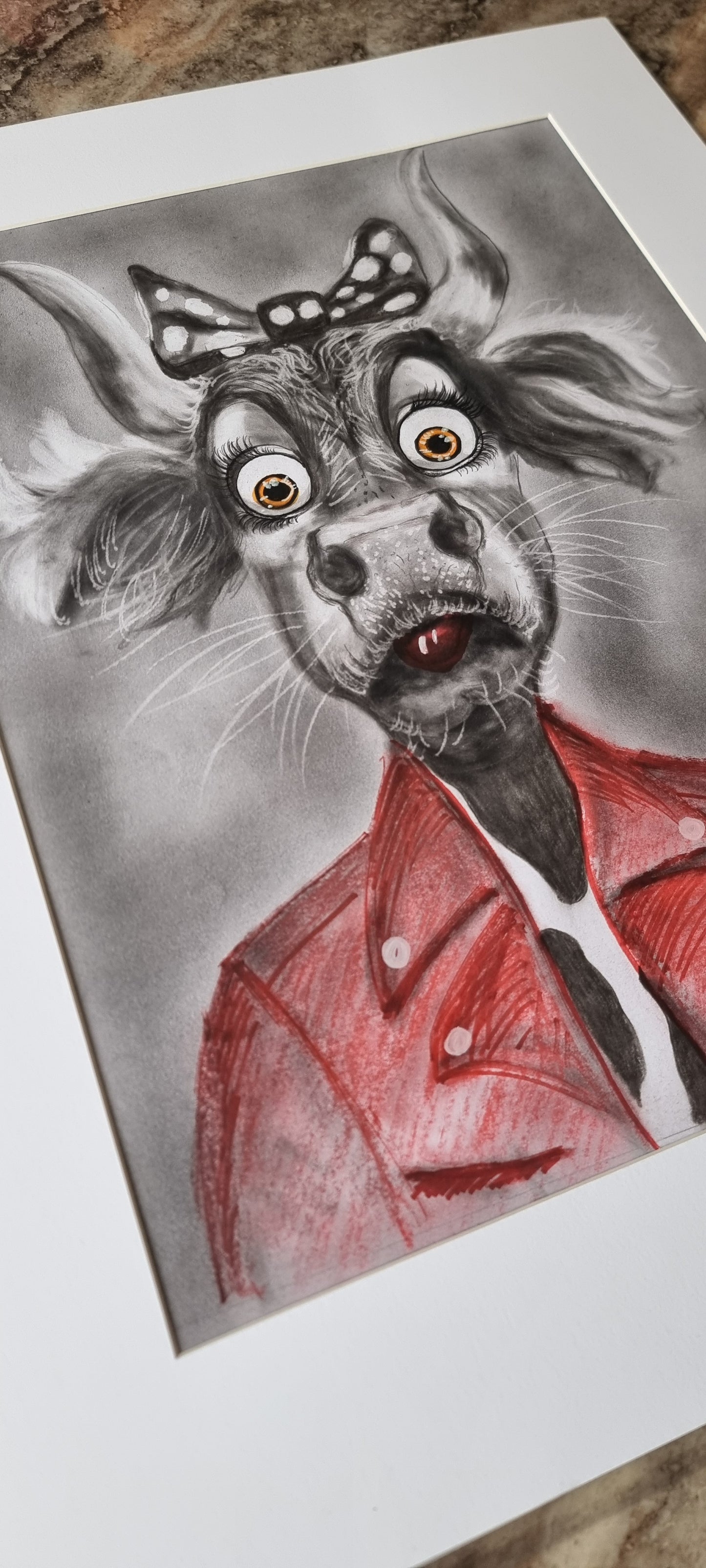 Eww... People! Original charcoal drawing.