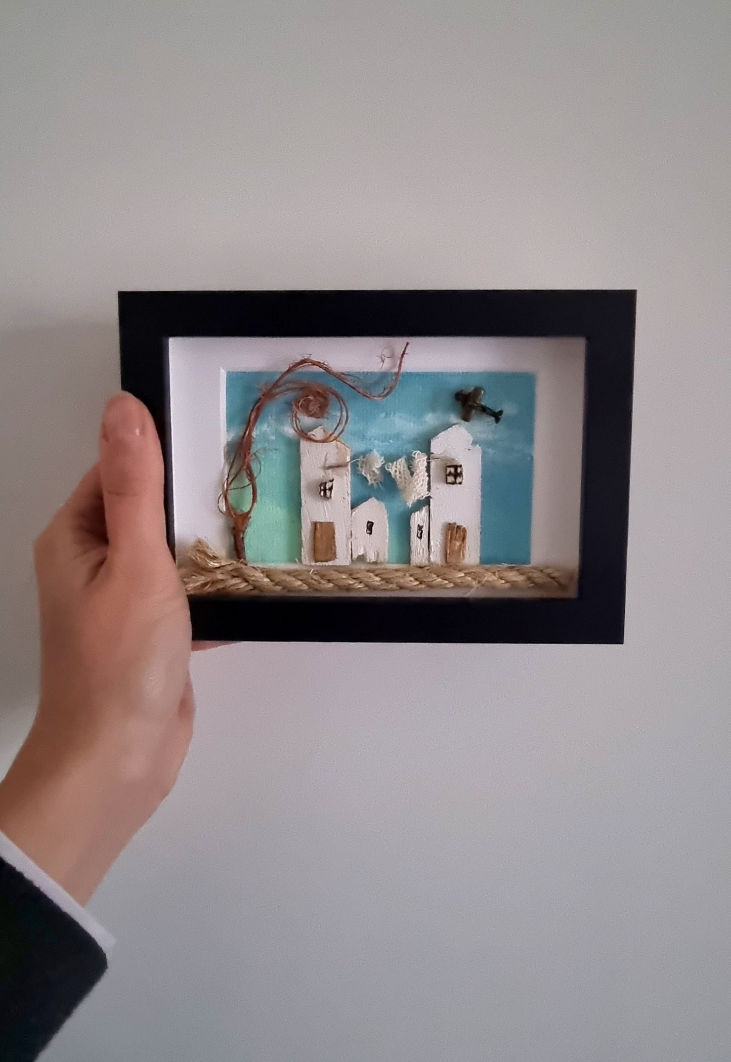 Wooden houses miniature art.